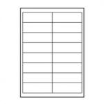 Logo Logós címkék 99, 1mm x 34mm, A4, matt, fehér, 16 címke, 140g/m2, 25 darabos csomag, tintasugaras és lézernyomtatókhoz