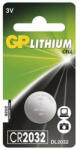 GP Batteries Lítium elem, gombelem, CR2032, 3V, GP, buborékcsomagolás, 1 darabos kiszerelésben