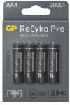 GP Batteries Baterie reîncărcabilă, AA (HR6), 1, 2 V, 2000 mAh, GP, cutie de hârtie, pachet de 4, ReCyko Pro Baterie reincarcabila