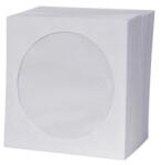 Logo Boríték 1 CD-hez, papír, fehér, ablakkal, logóval, 100 darabos csomagban