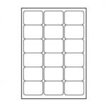 Logo Logós címkék 68mm x 47mm, A4, matt, fehér, 18 címke, 140g/m2, 25 darabos csomag, tintasugaras és lézernyomtatókhoz