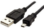 Logo USB kábel (2.0), USB A hím - 8-pin hím, 1, 8m, fekete, buborékcsomagolás, PANASONIC