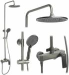 Rea Coloana de dus cu baterie monocomanda gri periat Rea Avalon (5902557391967)