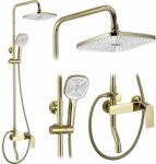 Rea Coloana de dus cu baterie monocomanda auriu Rea Storm cu pipa lunga (5902557392926)