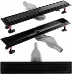 Rea Set rigola pentru dus plus capac negru Rea Neox Superflow 70 cm (5902557394647)