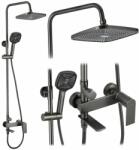 Rea Coloana de dus cu baterie monocomanda gri periat Rea Storm (5902557392957)