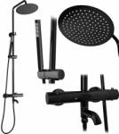 Rea Coloana de dus cu baterie termostatata negru metalic Rea Lungo (5902557391714)
