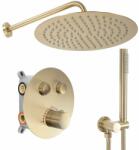 Rea Sistem de dus incastrat cu baterie termostatata incastrata auriu periat Rea Lungo (5902557397686)