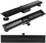 Rea Set rigola pentru dus plus capac negru mat Rea Neo Pure 70 cm (5902557394289)