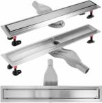 Rea Set rigola pentru dus plus capac inox periat Rea Neox Superflow 80 cm (5902557394708)