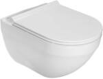 Roca Hebe perem nélküli fali WC csésze 36, 2x52 cm, Soft Close vékony ülőkével, fehér A34H138000 (A34H138000)
