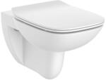Roca Debba Square függesztett perem nélküli fali WC csésze 35, 5x54 cm, Soft Close vékony ülőkével, fehér A34H993000 (A34H993000)