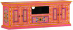 vidaXL rózsaszín tömör mangófa TV-szekrény 110 x 30 x 40 cm (353907) - vidaxl