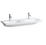 Laufen LUA Ráépíthető dupla mosdó, egy csaplyukkal, túlfolyónyílás nélkül, túlfolyócsatorna nyílása nélkül a lefolyószelepben, Fehér LCC bevonattal H8140814001561 (H8140814001561)