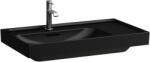 Laufen MEDA Mosdó, 80 cm, jobb oldali pulttal, egy csaplyuk, középen, Matt Fekete H8171167161041 (H8171167161041)