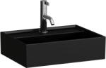 Laufen Kartell LAUFEN Mosdótál, alsó felülete csiszolt, túlfolyónyílás nélkül, egy csaplyukkal, Matt Fekete H8183307161111 (H8183307161111)