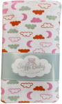 Soffi Baby takaró pamut dupla rózsaszín felhők 75x100cm - babymax