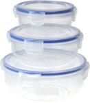 Excellent Houseware Set 3 caserole Excellent, rotunde, ermetice, plastic, 400, 800, 1400 ml