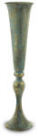 Art-Pol Patinásra antikolt fém talpas virágos váza 56, 5x13x13cm (142391)