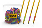 Silka Ceruza markolat, spirál, szilikon, csillám, 72 db/display, Silka