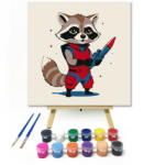  Kis űrhajós mosómedve - gyerek számfestő készlet