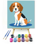  Édes beagle - gyerek számfestő készlet