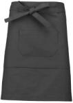 Kariban Uniszex pamut, 50 cm-es derekas kötény zsebekkel, Kariban KA898, Dark Grey-U (ka898dg-u)