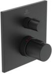 Ideal Standard Ceratherm C100 beépített termosztátos zuhany csaptelep színkészlet, 1 fogyasztó, silk black (fekete) (IS-A6956XG)