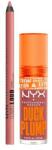 NYX Cosmetics Duck Plump set luciu de buze 6, 8 ml Nuanţă 03 Nude Swings + creion de buze 1, 2 g Nuanţă 04 Born To Hustle pentru femei
