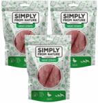 Simply from Nature Meat Strips Benzi carne rata pentru caine 3x80 g