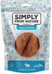 Simply from Nature Meat Strips din iepure si morcovi, snack caini 3x80 g