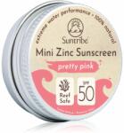 Suntribe Mini Zinc Sunscreen ásványi védőkrém arcra és testre SPF 50 Pretty Pink 15 g