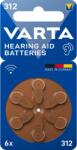 VARTA Hearing Aid Battery Hallókészülék-elem 312 6 db (24607101416)