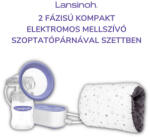 Lansinoh 2 fázisú kompakt elektromos mellszívó + szoptatópárnával szettben - pindurka