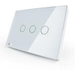 LIVOLO Intrerupator tactil cap scara cruce Livolo triplu standard italian (VL-C303S-81)