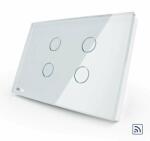 LIVOLO Intrerupator cvadruplu wireless cu touch Livolo din sticla - standard italian (VL-C304R-81)
