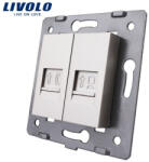 LIVOLO Modul Priza dubla retea calculator + telefon, RJ45+RJ11 Livolo (VL-C7-1TC-15)