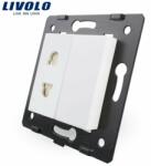 LIVOLO Modul Priza dubla cu 2 poli, Livolo VL-C7-C2A (VL-C7-C2A-13)