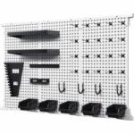  Organizator de perete, Otel, carlige si rafturi, pentru scule , 3 x paneluri, dimensiune totala 1219 x 814 mm, max 225 kg