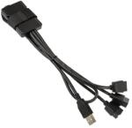 Lian Li USB Хъб Lian Li PW-U2TPAB USB 2.0 1-към-3 Hub - Черно (G89.PW-U2TPAB.00) - xtreme