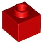 LEGO® 86996c5 - LEGO piros kocka 1 x 1 x 2/3 méretű nyitott bütyökkel (86996c5)