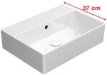 SAPHO GSI KUBE X kerámiamosdó, Extraglaze, csiszolt alsó szélekkel, 50x37cm, furat nélkül (94479011) (94479011)