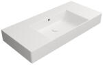 SAPHO GSI KUBE X kerámiamosdó, csiszolt alsó szélekkel, 100x47cm, furat nélkül, matt fehér (94519009) (94519009)