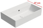 SAPHO GSI KUBE X kerámiamosdó, 60x37cm, furat nélkül, matt fehér (9454009) (9454009)