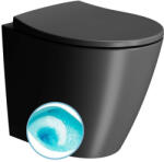  Sapho Gsi Modo Swirlflush álló WC csésze 37x52 cm, DualGlaze bevonat, matt fekete 981026 (981026)