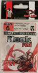 TOPMIX Method Feeder Vörös 6 Füles, Szakállas Pontyozó Horog 10db (TM760)