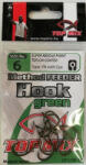 TOPMIX Method Feeder Zöld 6 Füles, Szakállas Pontyozó Horog 10db (TM755)