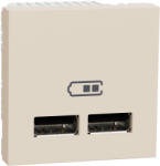 Schneider Electric Priza USB tip A dubla incarcare 2M Schneider Noua Unica bej NU341844 (NU341844)