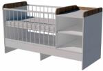 Kinder Mobel Lili Duo 3in1 baba kombi kiságy 120×70 cm ágyneműtartó nélkül - Fehér/gesztenye