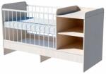 Kinder Mobel Lili Uno 3in1 baba kombi kiságy 120×70 cm ágyneműtartó nélkül - Bodega (fehér nyír)